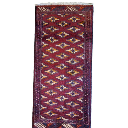 110 x 50 cm Persian Baluch Traditional Red Rug - Rugoutlet