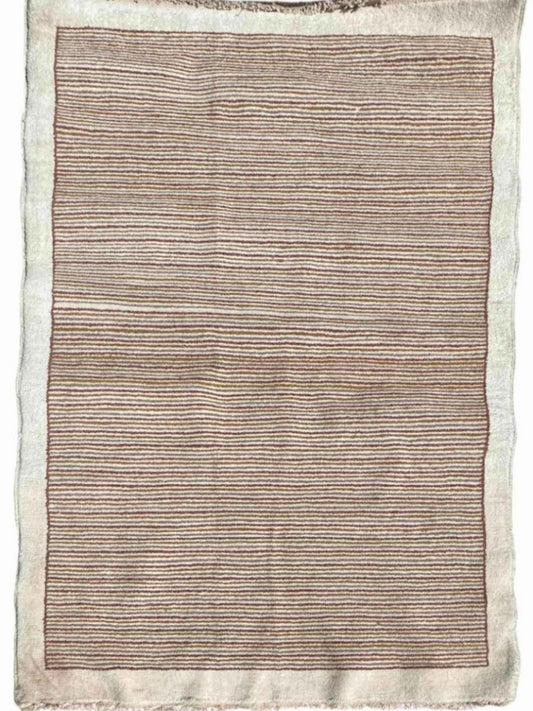 124 x 234 cm Hand-knotted Brown Small Rug - Rugoutlet