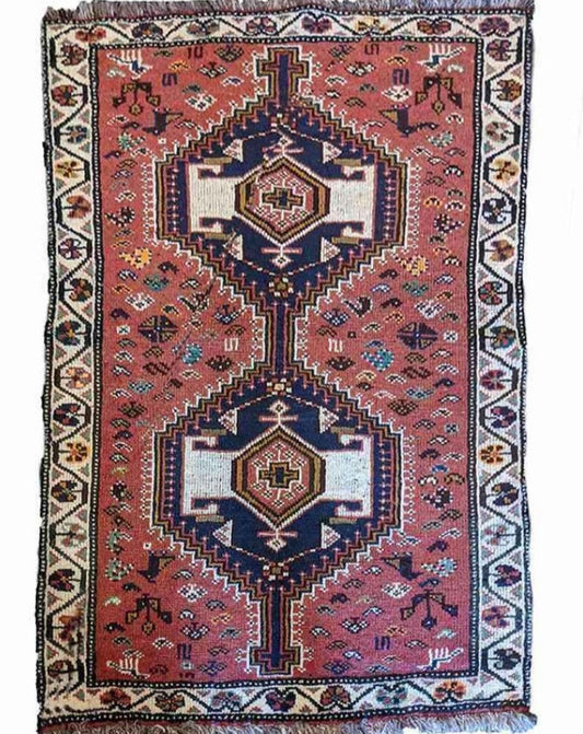 140 x 100 cm Shiraz Traditional Red Rug - Rugoutlet