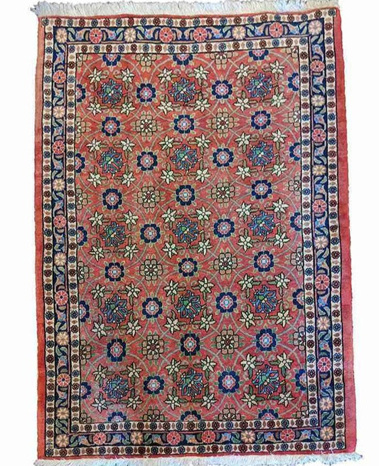 145 x 110 cm Fine Varamin Traditional Red Rug - Rugoutlet