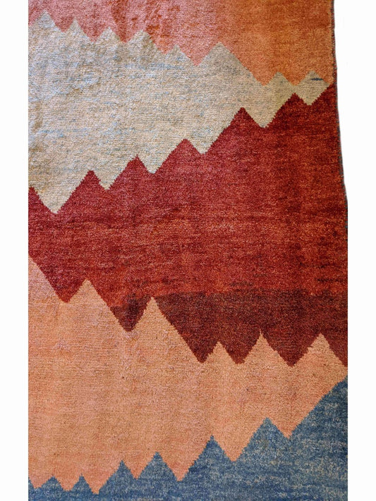146 x 112 cm Persian Gabbeh Tribal Multi coloured Rug - Rugoutlet