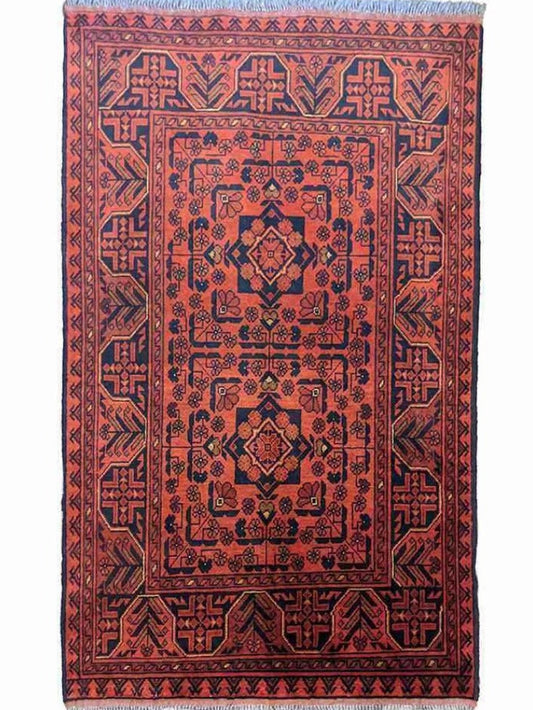 147 x 98 cm Khan Mohammadi Traditional Red Rug - Rugoutlet