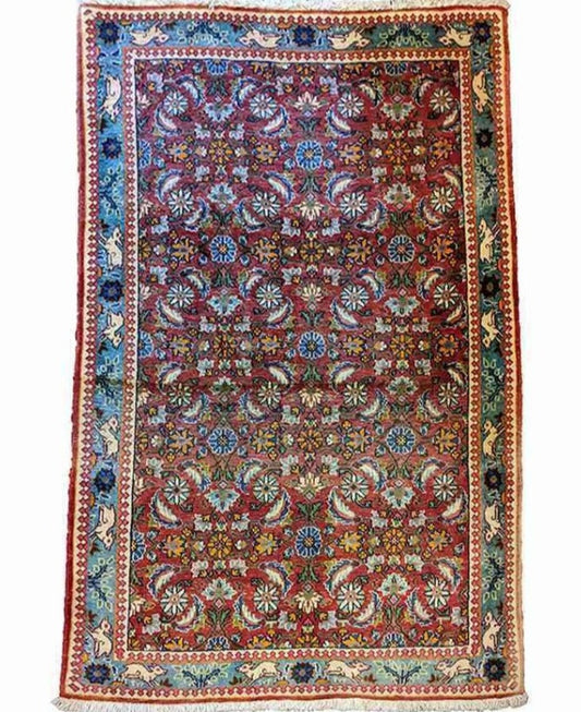 148 x 106 cm Varamin Traditional Red Rug - Rugoutlet
