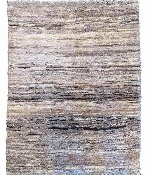 150 x 100 cm Persian Gabbeh Tribal Grey Rug - Rugoutlet