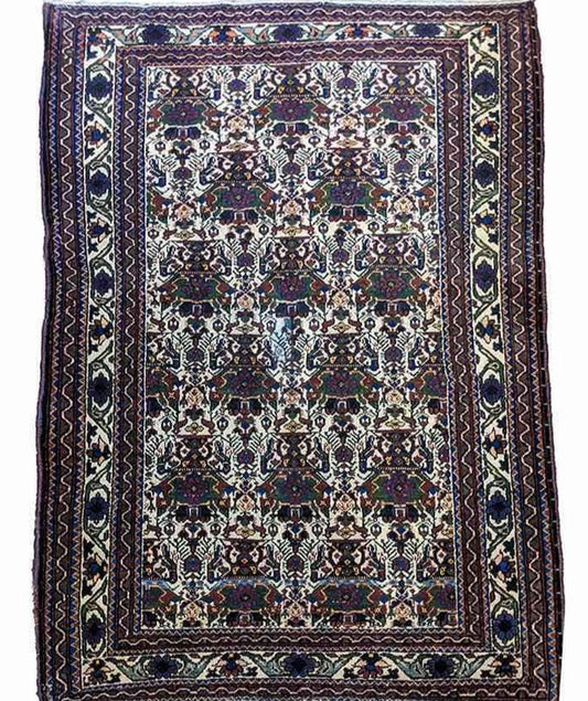 153 x 100 cm Old Afshari Antique Grey Rug - Rugoutlet