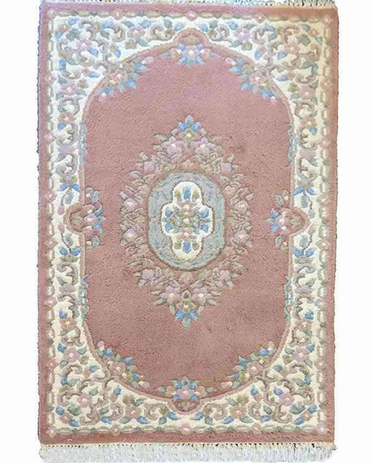 155 x 92 cm Chinese Traditional Pink Rug - Rugoutlet