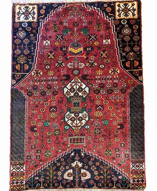 155 x 97 cm qashqai Tribal Red Rug - Rugoutlet