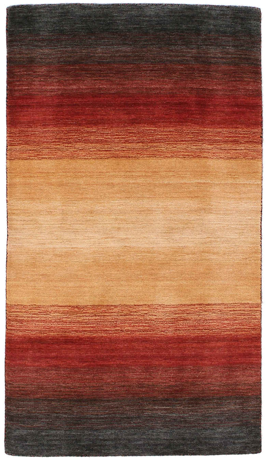 160x90 cm wool Black, red & yellow Rug-HLC200111 - Rugoutlet