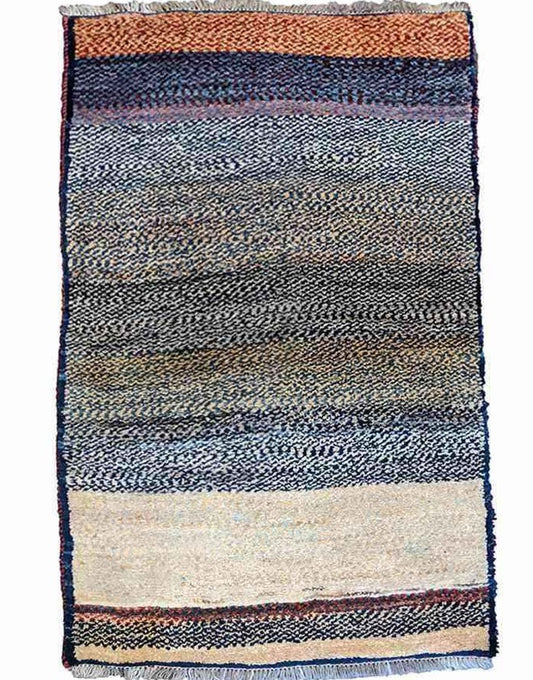 160 x 84 cm Persian Gabbeh Tribal White Rug - Rugoutlet