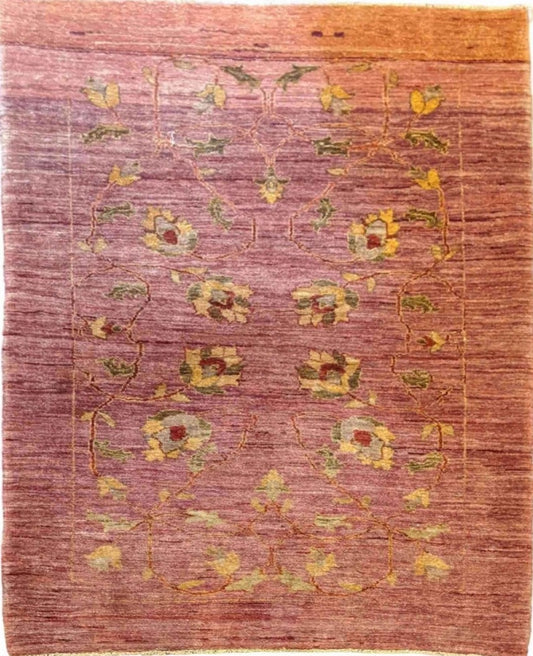 164 x 124 cm Handmade Traditional Brown Rug - Rugoutlet