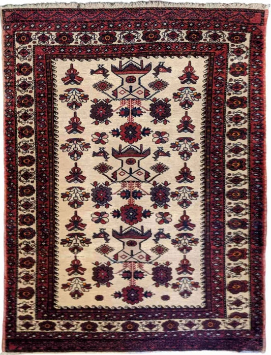 165 x 105 cm Persian Baluch Tribal Red Rug - Rugoutlet