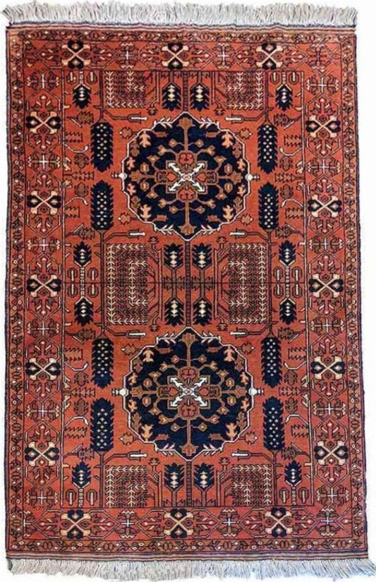 167 x 102 cm Afghan Tribal Brown Rug - Rugoutlet