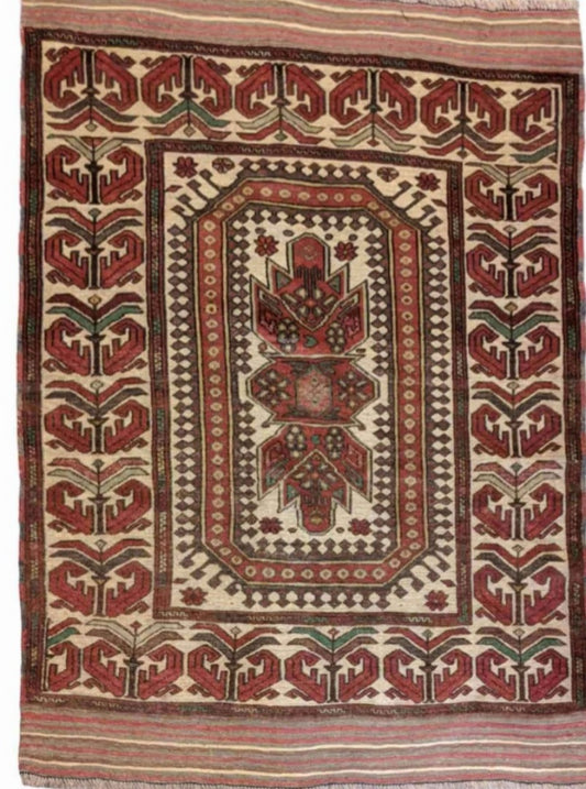 180 x 127 cm Afghan Mushwani Tribal Brown Rug - Rugoutlet