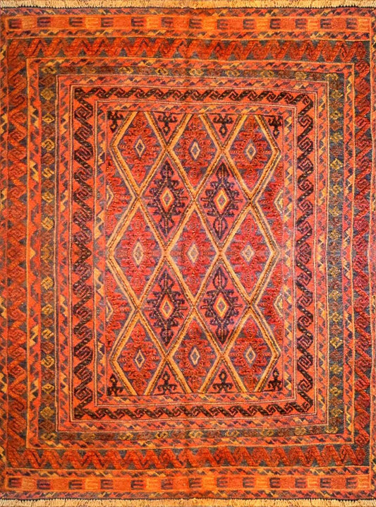 183 x 149 cm New Afghan Mushwani Rug - Rugoutlet