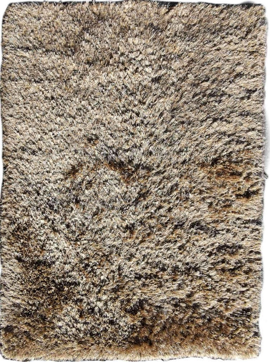 185 x 125 cm shaggy silk effect Brown Rug - Rugoutlet