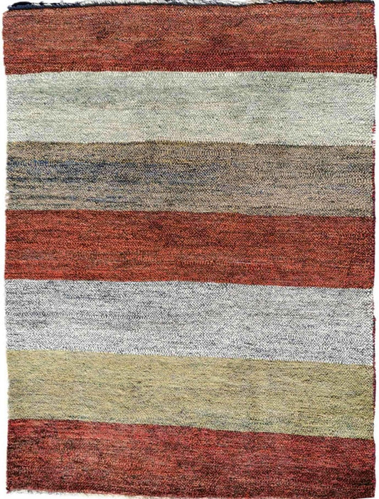 185 x 130 cm Modern Handmade Tribal Magenta Rug - Rugoutlet