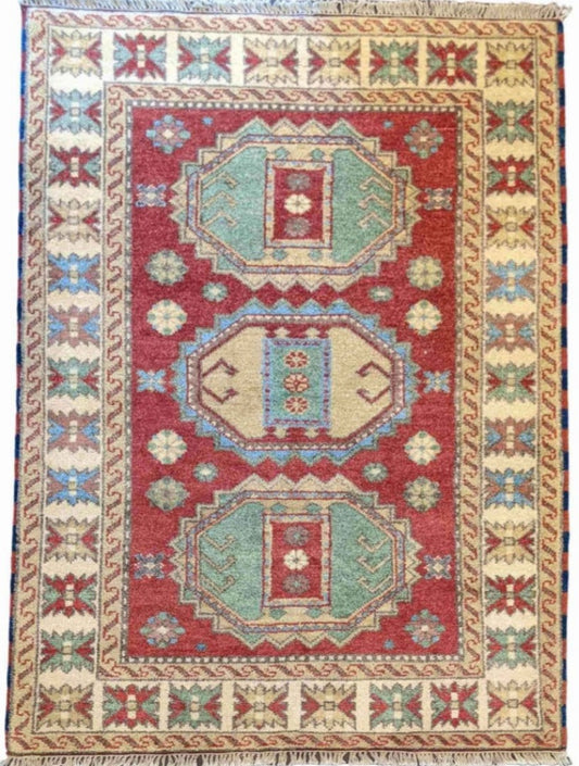 187 x 121 cm Kazak Magenta Rug - Rugoutlet