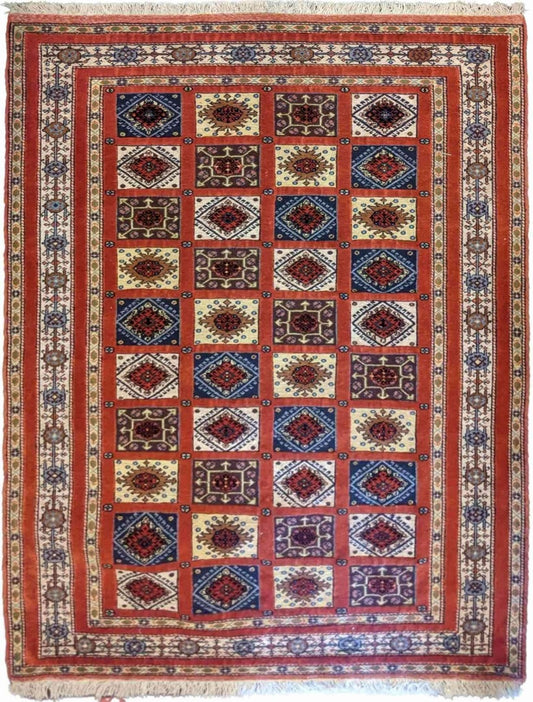 191 x 134 cm Sumak Tribal Red Rug - Rugoutlet