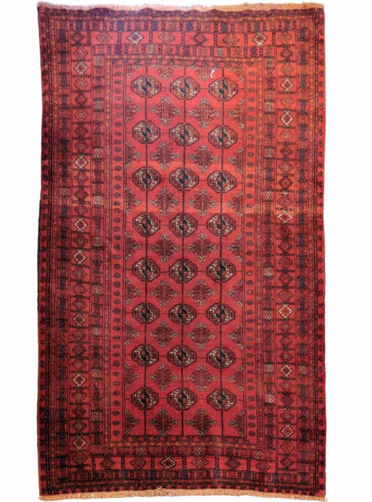 202 x 126 cm Persian Baluch Antique Red Rug - Rugoutlet