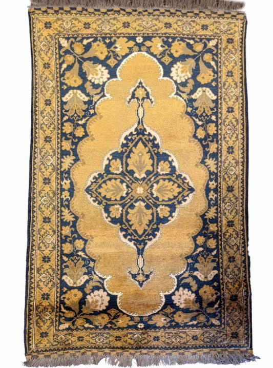 207 x 124 cm Afghan Gold Tribal Gold Rug - Rugoutlet