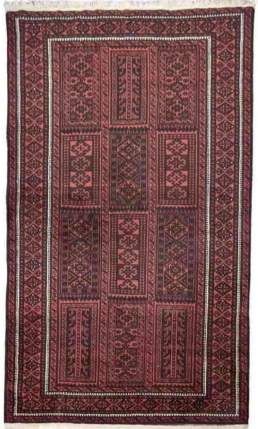 210 x 146 cm Persian Baluch Tribal Orange Rug - Rugoutlet