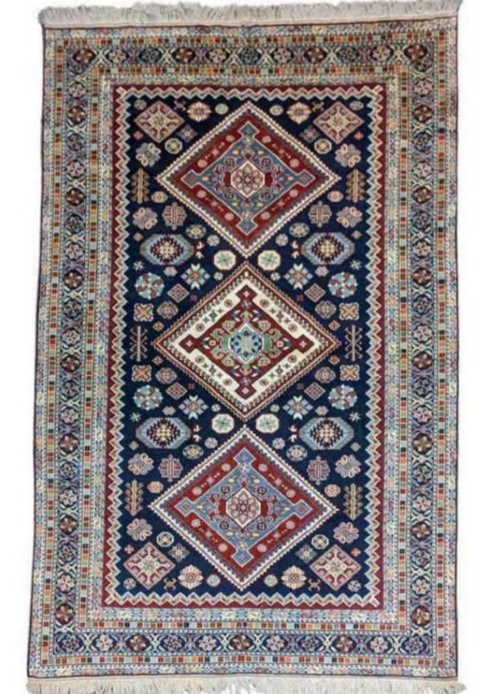215 x 150 cm Shirvan Tribal Black Rug - Rugoutlet