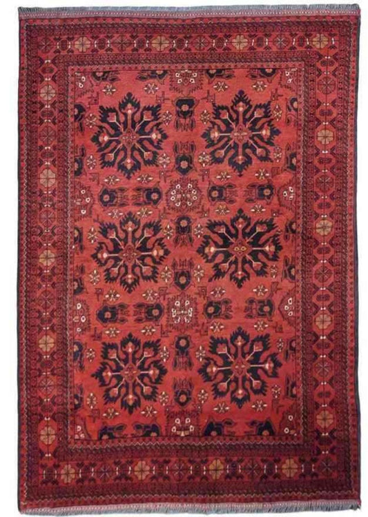 230 x 175 cm Afghan Tribal Red Rug - Rugoutlet