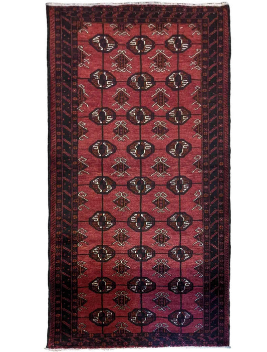 235 x 114 cm Persian Baluch Traditional Red Rug - Rugoutlet