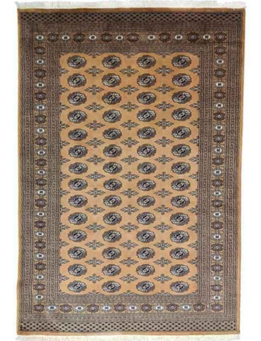 237 x 176 cm Pakistan Bukhara Traditional Brown Rug - Rugoutlet