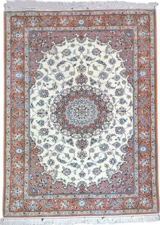 240 x 141 cm Traditional Handmade Traditional Salmon Rug - Rugoutlet