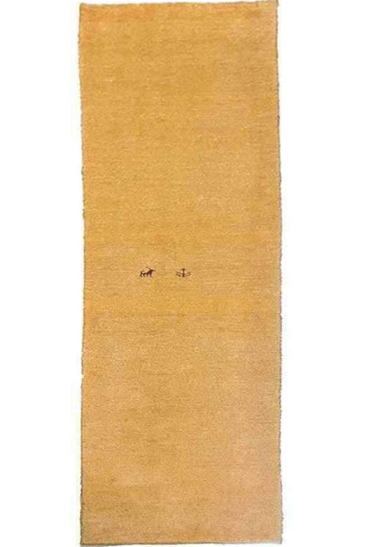 247 x 62 cm Persian Gabbeh Tribal Yellow Rug - Rugoutlet