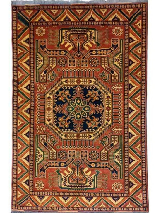 250 x 164 cm Afghan Natural Dye Tribal Red Rug - Rugoutlet