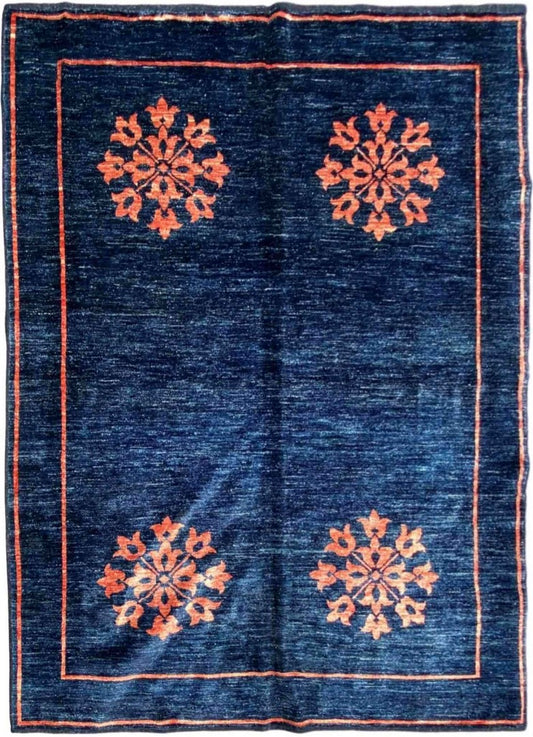 250 x 200 cm Natural Dye Blue Rug - Rugoutlet