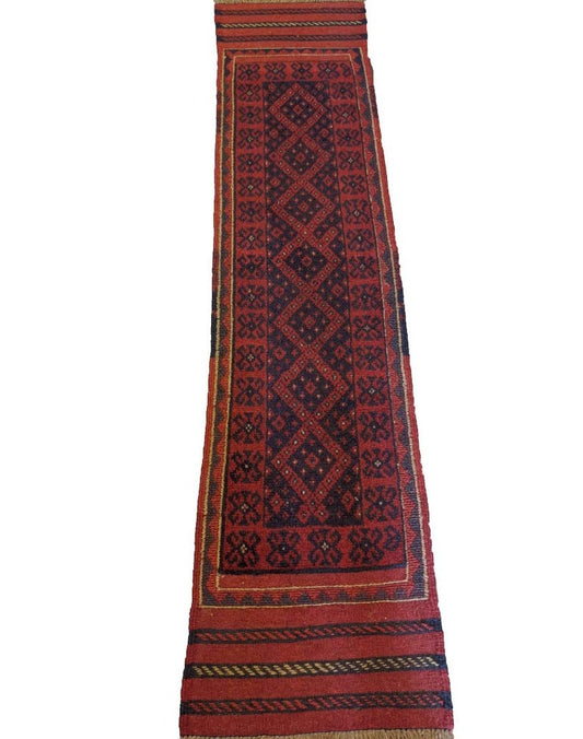 250 x 56 cm Mushwani Traditional Orange Rug - Rugoutlet