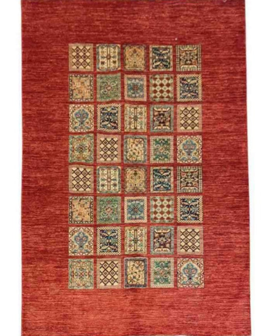 251 x 176 cm Kazak Handmade Red Rug - Rugoutlet