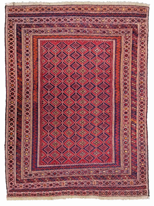282 x 197 cm Mushwani Tribal Red Large Rug - Rugoutlet