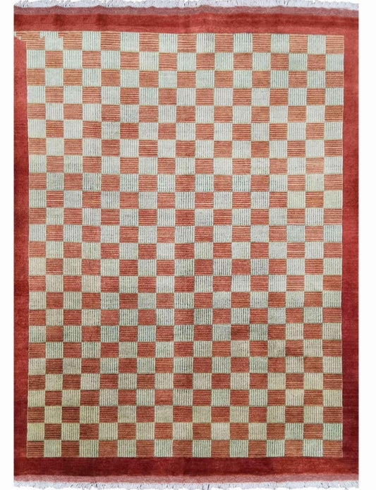285 x 200 cm Contemporary Handmade Orange Rug - Rugoutlet