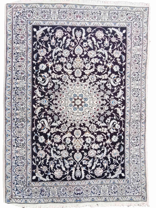 290 x 200 cm Nain 9La Traditional Blue Large Rug - Rugoutlet
