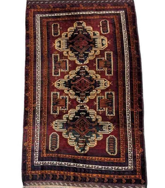 292 x 154 cm Fine Afghan Tribal Red Large Rug - Rugoutlet