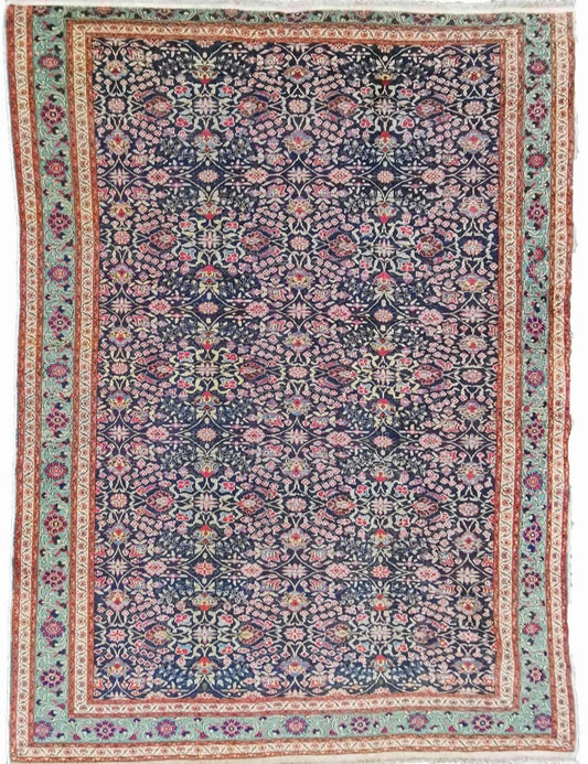 293 x 197 cm Old Anatolian Turquoise, and Blue Large Rug - Rugoutlet