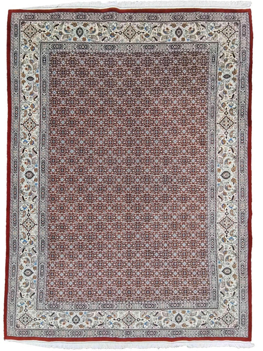 300 x 200 cm Moud Mashad Herati Geometric Red Large Rug - Rugoutlet