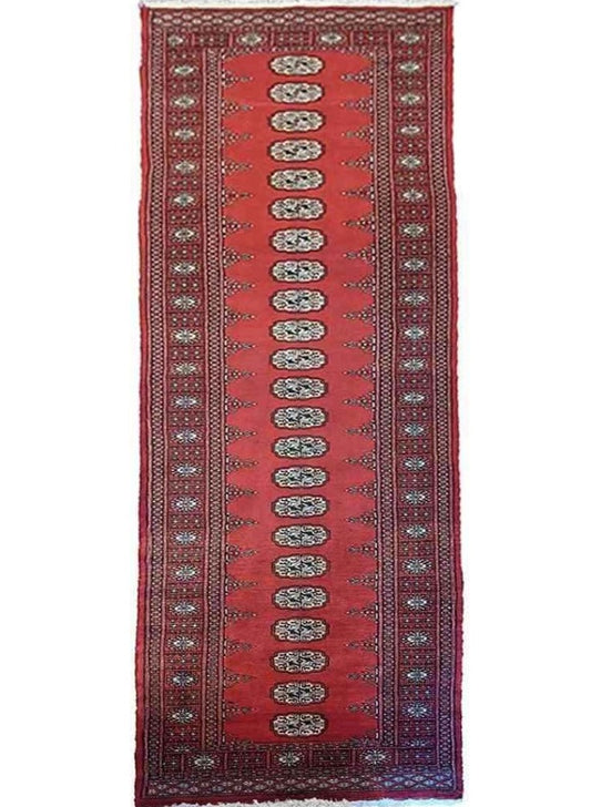 305 x 80 cm Pakistan Bukhara Traditional Red Rug - Rugoutlet