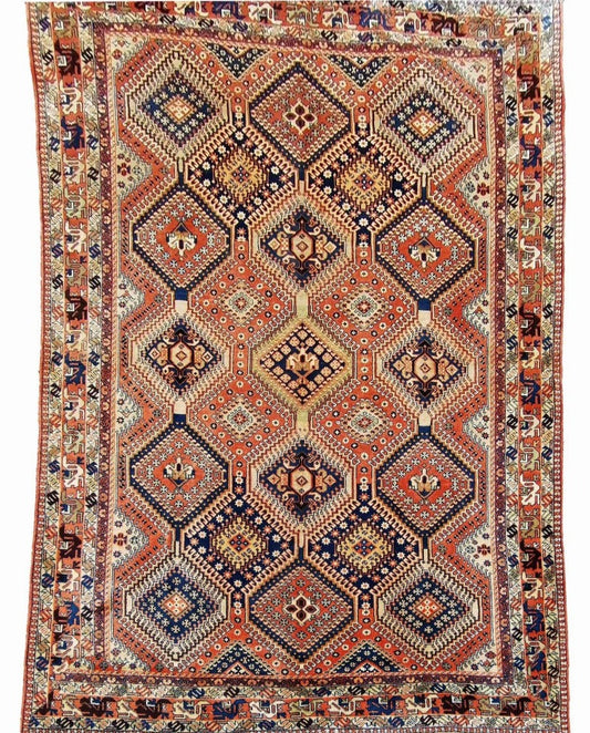 314 x 208 cm Yalameh Tribal Orange Large Rug - Rugoutlet