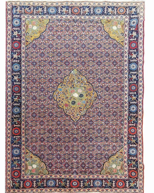 332 x 230 cm Fine Old Tabriz Traditional Red Large Rug - Rugoutlet