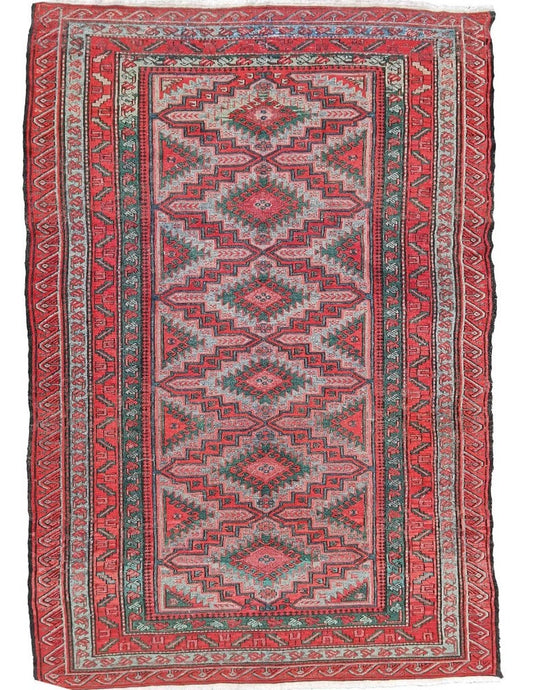 356 x 183 cm Sumak Tribal Red Large Rug - Rugoutlet