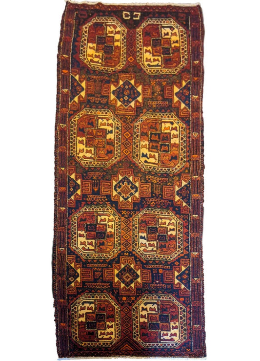 365 x 110 cm Afghan Tribal Red Rug - Rugoutlet