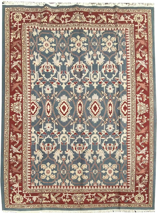 367 x 250 cm Fine Sumak Traditional Blue Rug - Rugoutlet