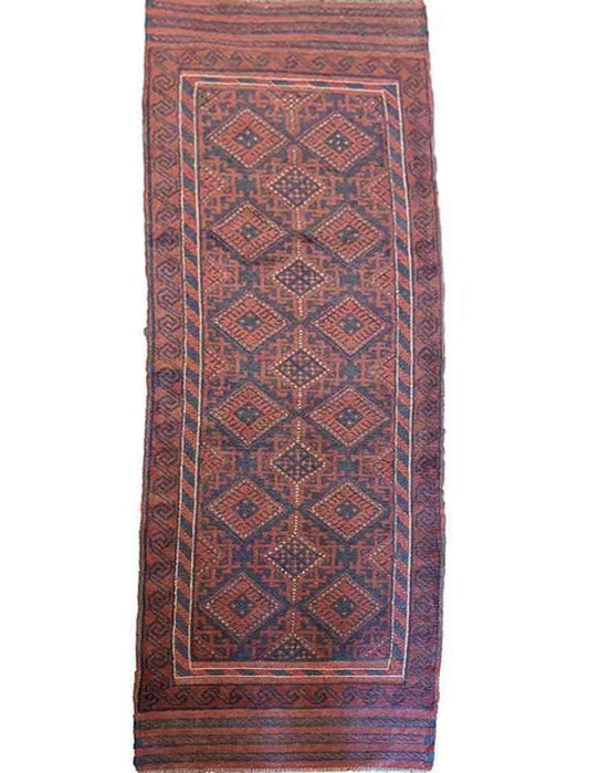 66 x 245 cm Afghan Mushwani Tribal Orange Rug - Rugoutlet