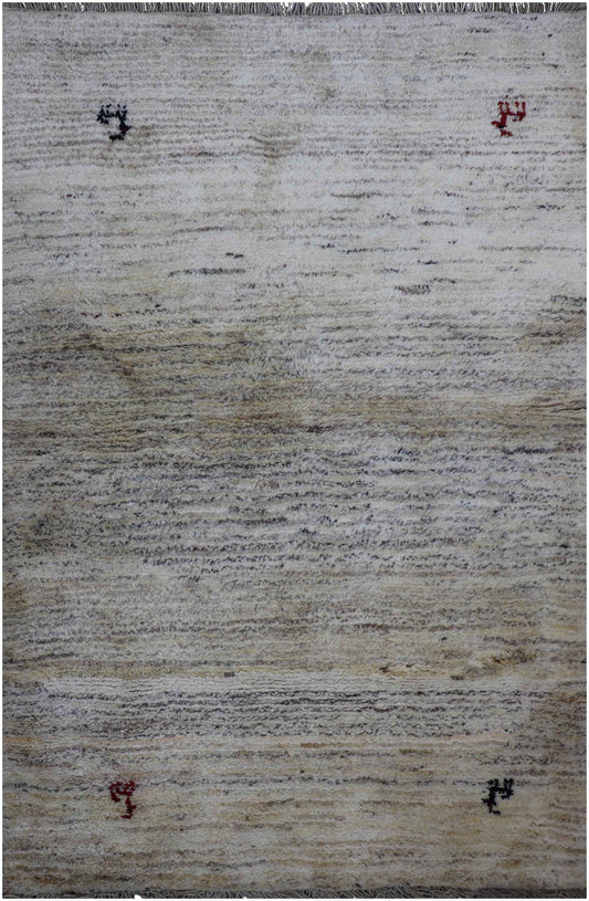 165 x 107 cm (5.41 x 3.51 ft) Gabbeh Tribal Wool Rugs Hand Knotted Brown Coloured - Rugoutlet