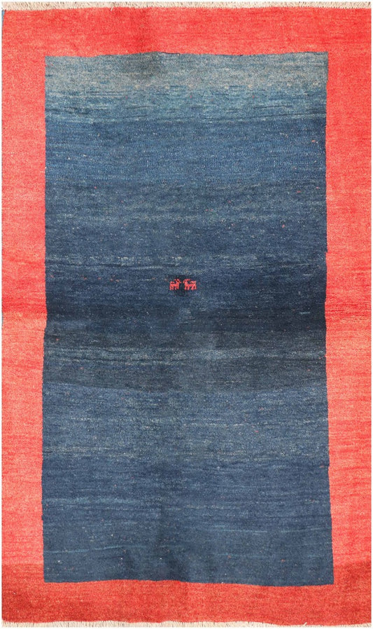 A traditional Gabeh Tribal Wool Rug
